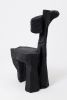 Brutalist Sculptural Chair, Carved, Solid Wood, Oak, Black, Rustic | Bench in Benches & Ottomans by Logniture