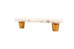 Pebble Gold Fleck White 3” CC Pull | Hardware by Windborne Studios. Item made of stone