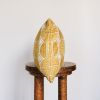 Natural Linen with Embroidered Golden Circles 12x20 | Pillows by Vantage Design