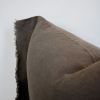 Mushroom Linen with Relaxed Flange Lumbar Pillow 16x24 | Pillows by Vantage Design