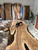 Custom Epoxy Resin Dining Table Clear Epoxy | Tables by Tinella Collection. Item made of walnut & synthetic compatible with coastal and art deco style