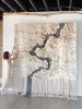 tapestry large scale woven wall hanging custom fiber art | Wall Hangings by Rebecca Whitaker Art. Item composed of cotton and fiber in boho or contemporary style