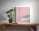 Sleeping Grey Tuxedo Cat Art Print, Calm Nursery Wall Art | Prints in Paintings by The Ugly Cat Studio