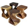 Haussmann® Wood Twist End Table 15 x 15 x 20 inch | Tables by Haussmann®