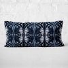 Audrina Dark Blue 12x24 Lumbar Pillow Cover | Pillows by Brandy Gibbs-Riley