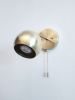 Gold Orb Wall Lighting Modern 1 Head Brushed Brass Globe | Sconces by Retro Steam Works. Item composed of brass in industrial style