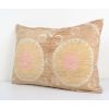 Uzbek Faded Beige Suzani Cushion Cover, Suzani Pillow Case M | Pillows by Vintage Pillows Store
