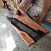 Custom Black Epoxy Coffe Table | Live Edge Walnut Wood | Coffee Table in Tables by Ironscustomwood. Item made of walnut with synthetic works with contemporary & modern style