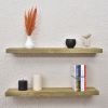 Heavy Duty Natural Wood Floating Shelf | Ledge in Storage by Picwoodwork. Item composed of wood