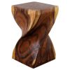 Haussmann® Big Twist Wood Stool Table 12 in SQ x 20 in H | Chairs by Haussmann®