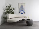 CENTRO Handwoven Tapestry, Lapis Blue | Wall Hangings by ANDEAN. Item made of wool with bronze works with contemporary & traditional style