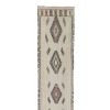 Mid Century Turkish Long Kilim Runner with Modern Design | Runner Rug in Rugs by Vintage Pillows Store. Item composed of wool and fiber