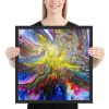 Framed Print - In The Beginning - Cosmic Gold Explosion | Work by Eman's Gallery
