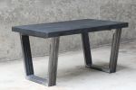 Modern Black Quartersawn White Oak and Steel Coffee Table | Tables by Hazel Oak Farms. Item composed of steel
