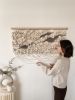 Contemporary Woven Wall Art in Subtle Earth Tones "Rise" | Macrame Wall Hanging in Wall Hangings by Rebecca Whitaker Art. Item made of cotton & fiber compatible with boho and contemporary style