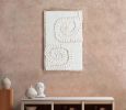 Handwoven Wool Jute Wall Art, Ivory Textured Panel, Modern Boho Framed Decor | Wall Hangings by Swiflo