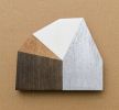 Abstract House- Dark/Silver w.20 | Sculptures by Susan Laughton Artist. Item made of wood