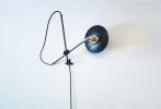 Matte Black and Brass Industrial Scissor Wall Lamp | Sconces by Retro Steam Works. Item made of fabric & brass compatible with industrial and modern style