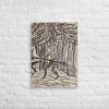 Canvas Print - The Scavenger - Figurative Monochrome Warrior | Work by Eman's Gallery