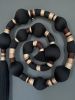 Black Boho Wall Hanging with Tassel, Handmade Modern Fiber Art Wall Decor, Statement Textile Wall Art | Macrame Wall Hanging in Wall Hangings by RavaTapestryArt