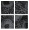 Coasters Merino Wool Felt Fingerprint Flower Charcoal | Tableware by Lorraine Tuson