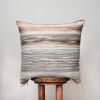 Orange & Black Embroidered Abstract Stripes Pillow 20x20 | Pillows by Vantage Design