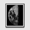 Black and White Moon Print Set, Moon Art, Art for office | Prints by Capricorn Press. Item made of paper works with boho & minimalism style
