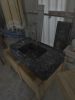 Fluted Black Nero Marquina Marble Sink | Custom Wall Mounted Vanity | Water Fixtures by Vero Marble