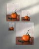 Tangerine Still Life Art Print, Citrus Fruit Wall Art, Kitchen Decor, Orange Painting | Prints in Paintings by The Ugly Cat Studio
