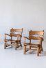 Pair Brutalist Oak Lounge Chairs by Dittman and Co. | Accent Chair in Chairs by District Loom