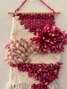 Jitesh 6 - Rosie Blues Woven Tapestry: Small Bohemian Wall Hanging | Candle Holder in Decorative Objects by Arsallan S