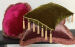 Dusty rose silk velvet pillow, pink silk velvet cushion | Pillows by velvet + linen