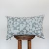 Turquoise & Blue Geometric Wool Lumbar Pillow 14x22 | Pillows by Vantage Design