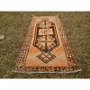 Vintage Turkish Small Rug Mat With Rich Border 1'8" X 3'3" | Rugs by Vintage Pillows Store. Item made of cotton with fiber