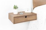 Floating Nightstand Drawer in Solid Walnut | Storage by Manuel Barrera Habitables. Item composed of walnut