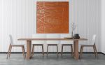 Modern minimalist mid century fish geometric painting | Oil And Acrylic Painting in Paintings by Berez Art. Item made of canvas compatible with minimalism and mid century modern style