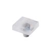 Glassia Wispy White Square Knob | Hardware by Windborne Studios. Item made of glass