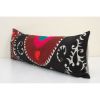 14" x 43" King Bed Vintage Cotton Suzani Bedding Pillow | Sham in Linens & Bedding by Vintage Pillows Store. Item composed of cotton