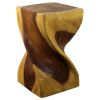 Haussmann® Big Twist Wood Stool Table 12 in SQ x 20 in H | Chairs by Haussmann®