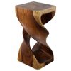 Haussmann® Wood Rectangular Double Twist 12 in x 14 in x 26 | End Table in Tables by Haussmann®