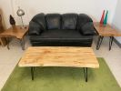 Live Edge Ambrosia Maple Coffee Table with Steel Hairpin Leg | Tables by Carlberg Design. Item composed of maple wood & steel compatible with minimalism and country & farmhouse style