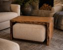 Louisiana Sinker Cypress Waterfall Ottoman Table | Benches & Ottomans by Pelican State Woodworks