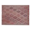 Vintage Faded Turkish Jajim Kilim Rug 5'7'' x 7'5'' | Area Rug in Rugs by Vintage Pillows Store. Item composed of fiber