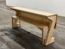Handmade Drop-Leaf Console Table: Mid-Century Modern Dining Table, USA made | Banquette Table in Tables by Marco Bogazzi