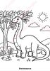 Dinosaur Coloring Pages for Kids, 50 Printable Pages, Cute Dinosaur Coloring Book PDF, T-Rex Triceratops Stegosaurus, Digital Download | Paintings by Colorize Paper Studio
