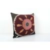 Suzani Square Cushion Cover, Tribal House Decor- Embroidery | Sham in Linens & Bedding by Vintage Pillows Store. Item composed of cotton