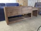 Model #1040 - Custom Single Sink Vanity With Make Up Area | Countertop in Furniture by Limitless Woodworking. Item made of maple wood compatible with mid century modern and contemporary style