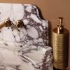 Modern Design Fluted Calacatta Viola Marble Sink : A Unique Work of Art for Your Bathroom | Water Fixtures by AYMARBLEDESIGN LLC