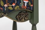 One-of-a-Kind Hand-Painted Woodland Console Table, Green Finish with Mushroom Motif | Tables by Birds and Gardens Inc. Item composed of birch wood compatible with mid century modern and eclectic & maximalism style