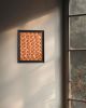 11x14 Vegetable-Tanned Leather Fan Pattern Wall Art | Sculptures by Leather Spring Studio